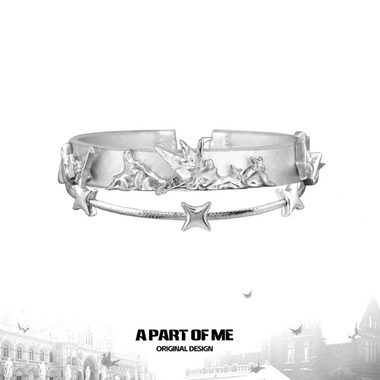 Origami Era Leather Paper Crane Bracelet