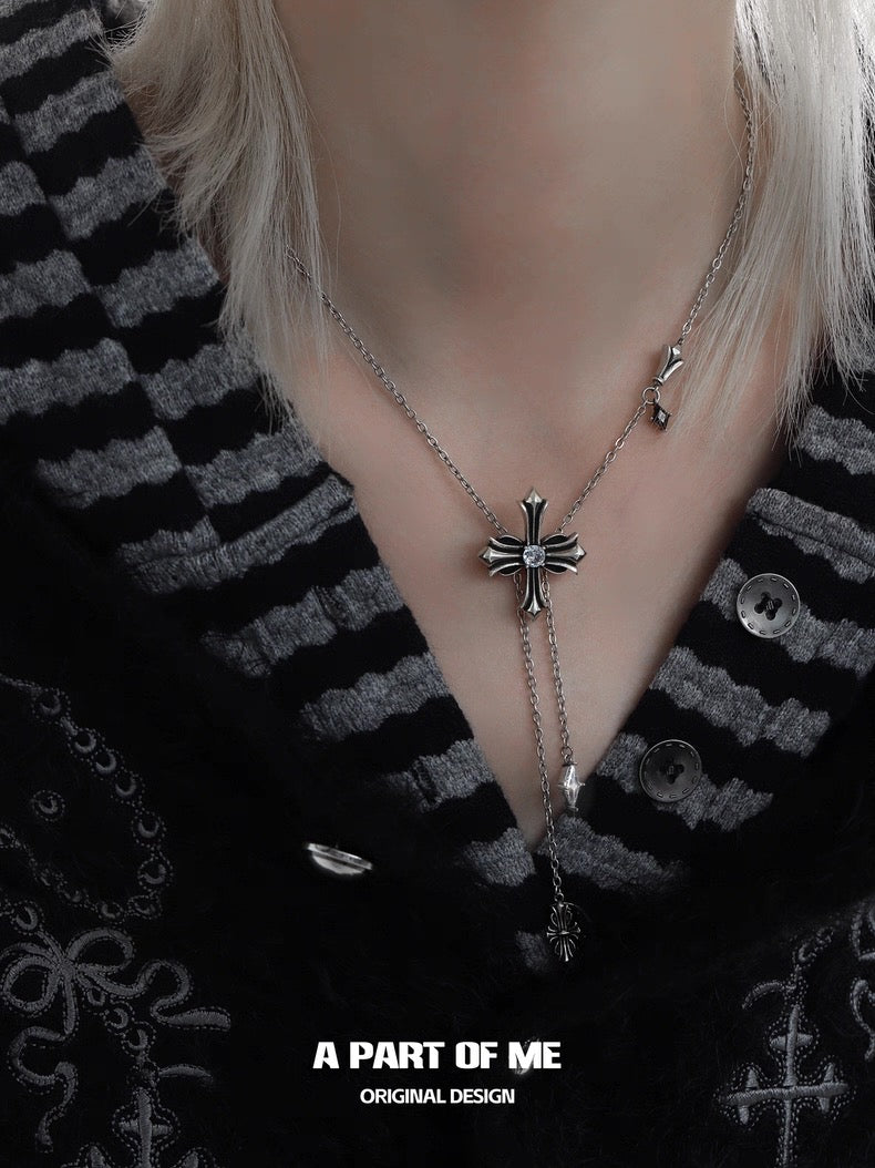 Iris 18K Platinum Plating Retro Style Lariat Necklace