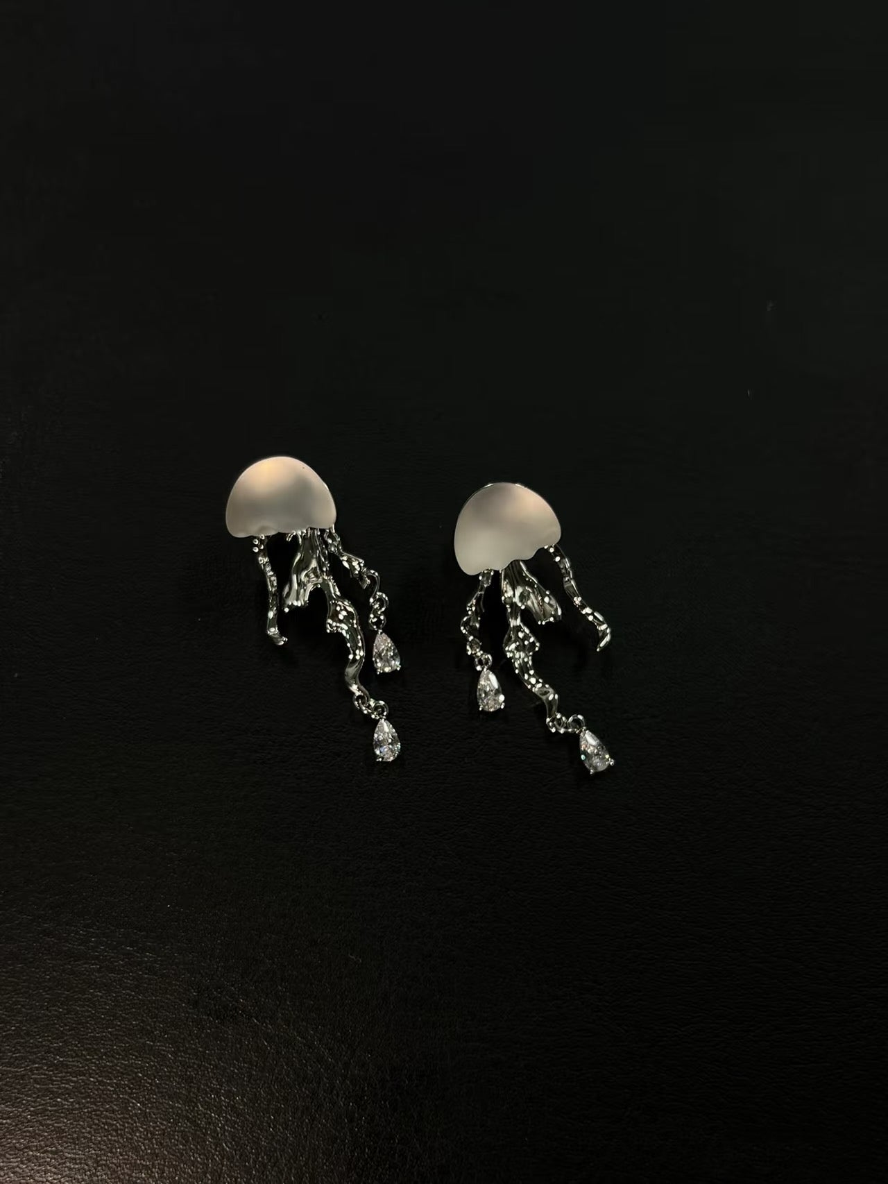 Jellyfish Bloom 18K Platinum Plating Earrings