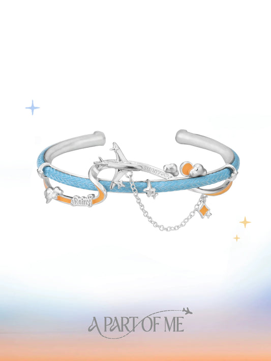 Airplane 18K Platinum Plating Flying to You Bangle