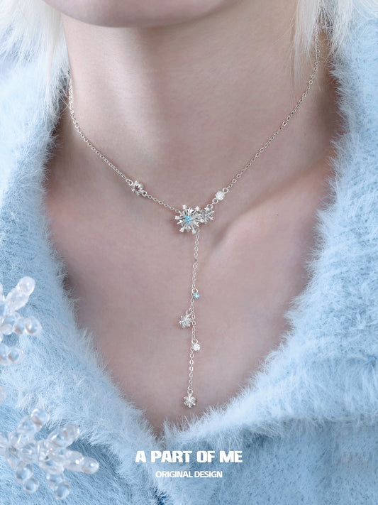 Snowflakes 18K Platinum Plating Snow Necklace