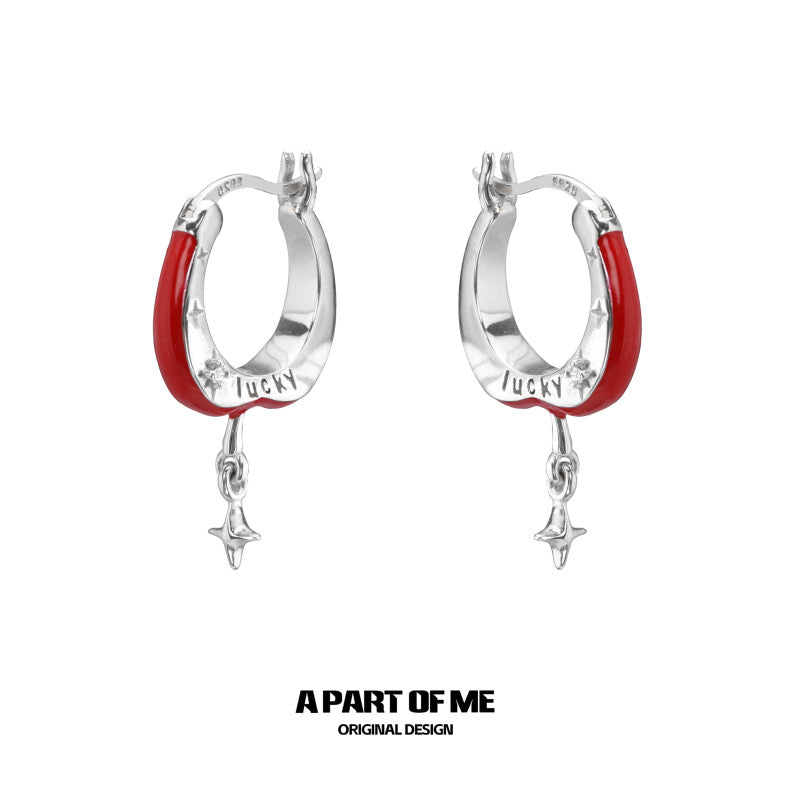 Apple Slice 18K Platinum Plating Apple Hoop Earrings