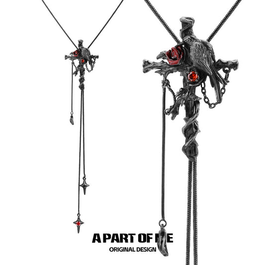 Crow Collection (Sylus's Version) Platinum Plated Lariat Necklace