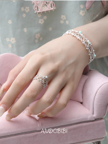 The Hidden Gate 18K Platinum Plating Vines Bangle