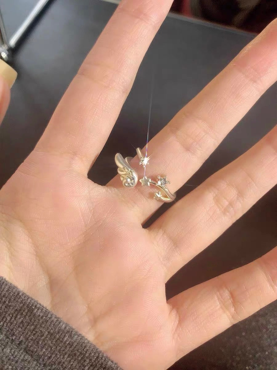 Angel Dream S925 Sterling Silver Angel Wing Rings