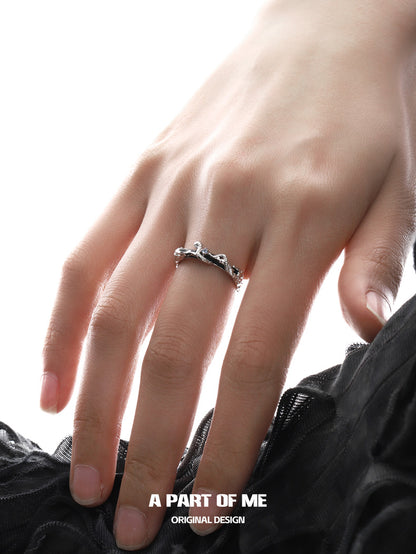 Year of the Snake S925 Sterling Silver & Leather Snake Ring
