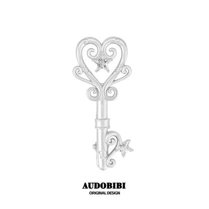 Wishkeeper Key 18K Platinum Plating Vintage Hair Clips