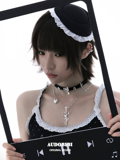 Melody Etude 18K Platinum Plating Silent Wings Earcuffs