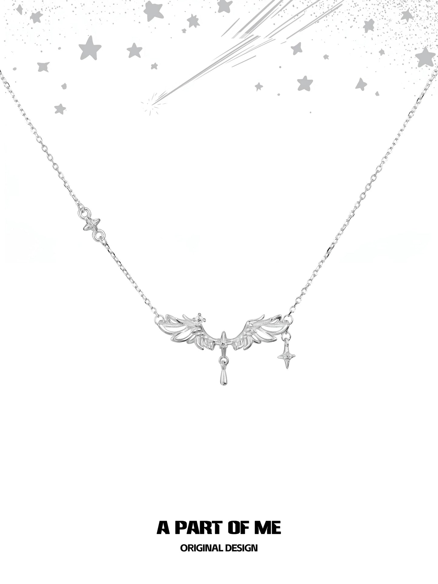 Angel Dream S925 Sterling Silver Angel Wings Necklace