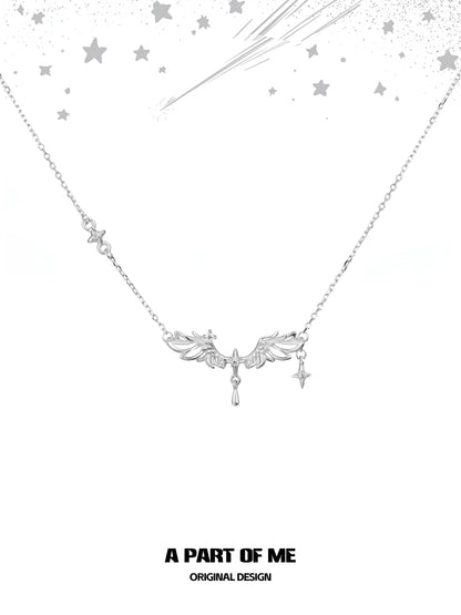 Angel Dream S925 Sterling Silver Angel Wings Necklace