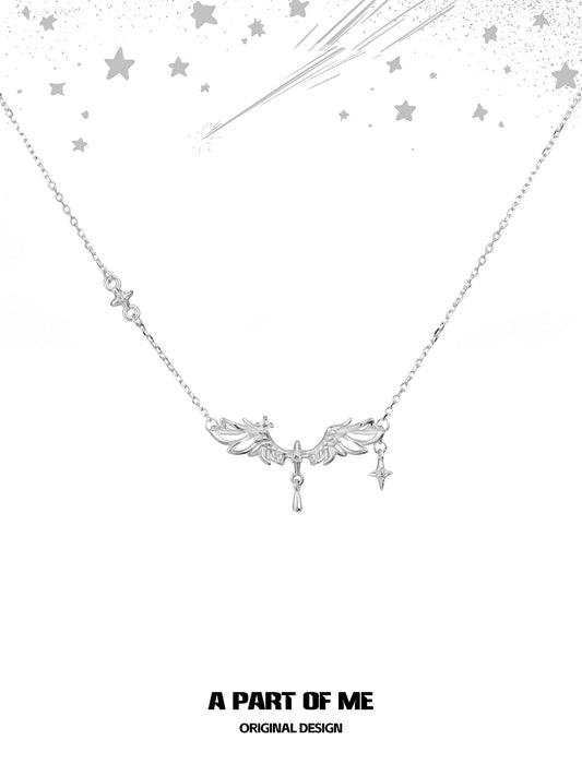 Angel Dream S925 Sterling Silver Angel Wings Necklace