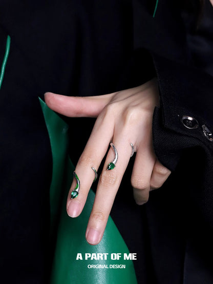 Slytherin Collection S925 Sterling Silver Snake Rings