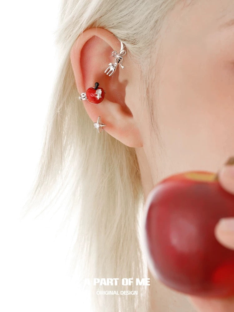 Apple Slice 18K Platinum Plating Lucky Apple Ear Wraps