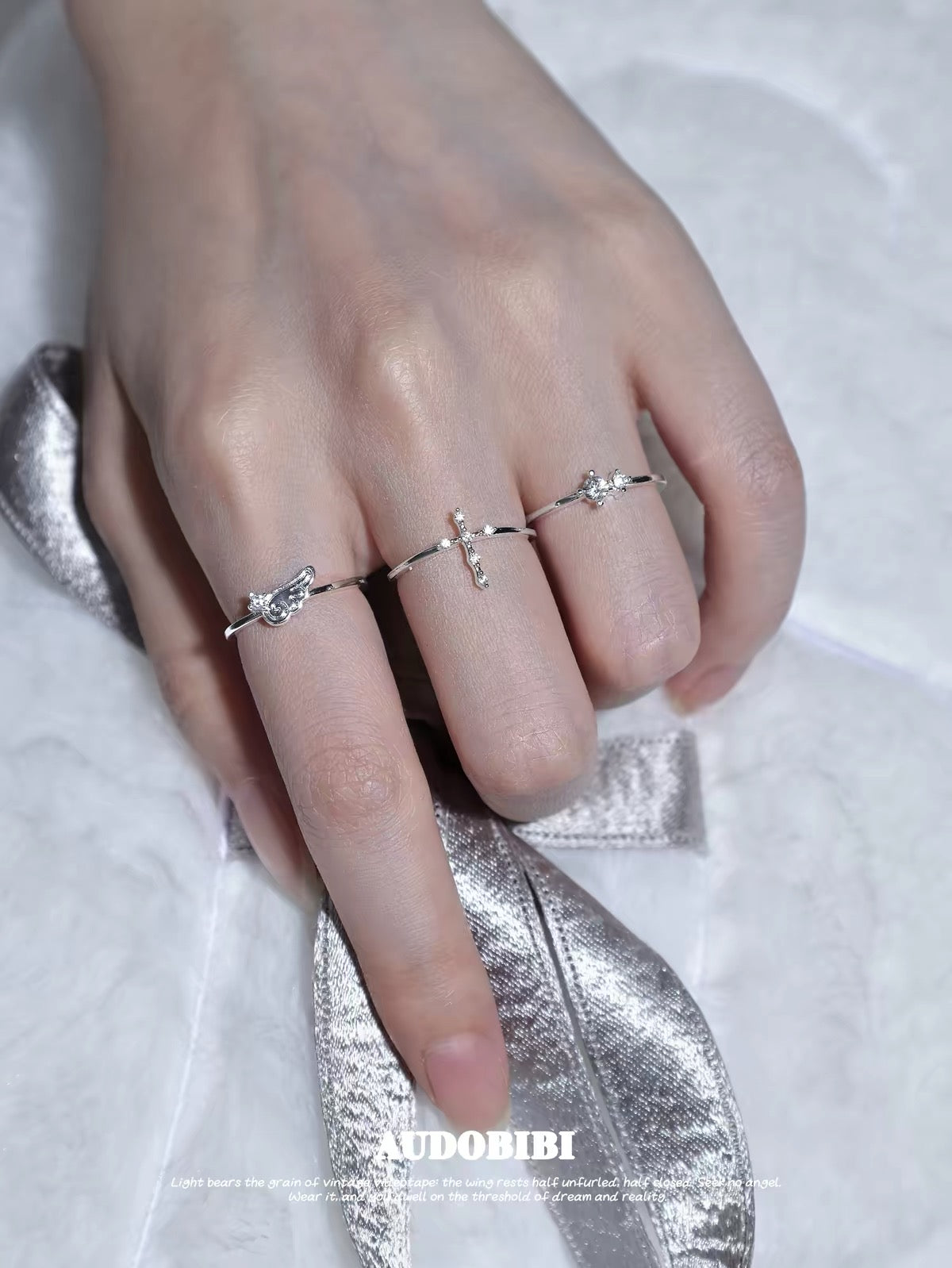 Judgement Angel S925 Sterling Silver Mini Rings