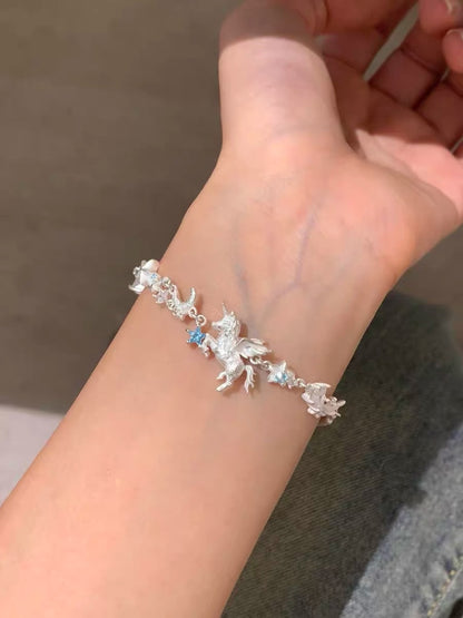 Unicorn 18K Platinum Plating Slider Bracelet
