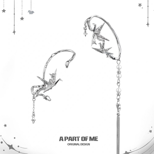 Corigami Era 18K Platinum Plating Paper Crane Ear Wraps