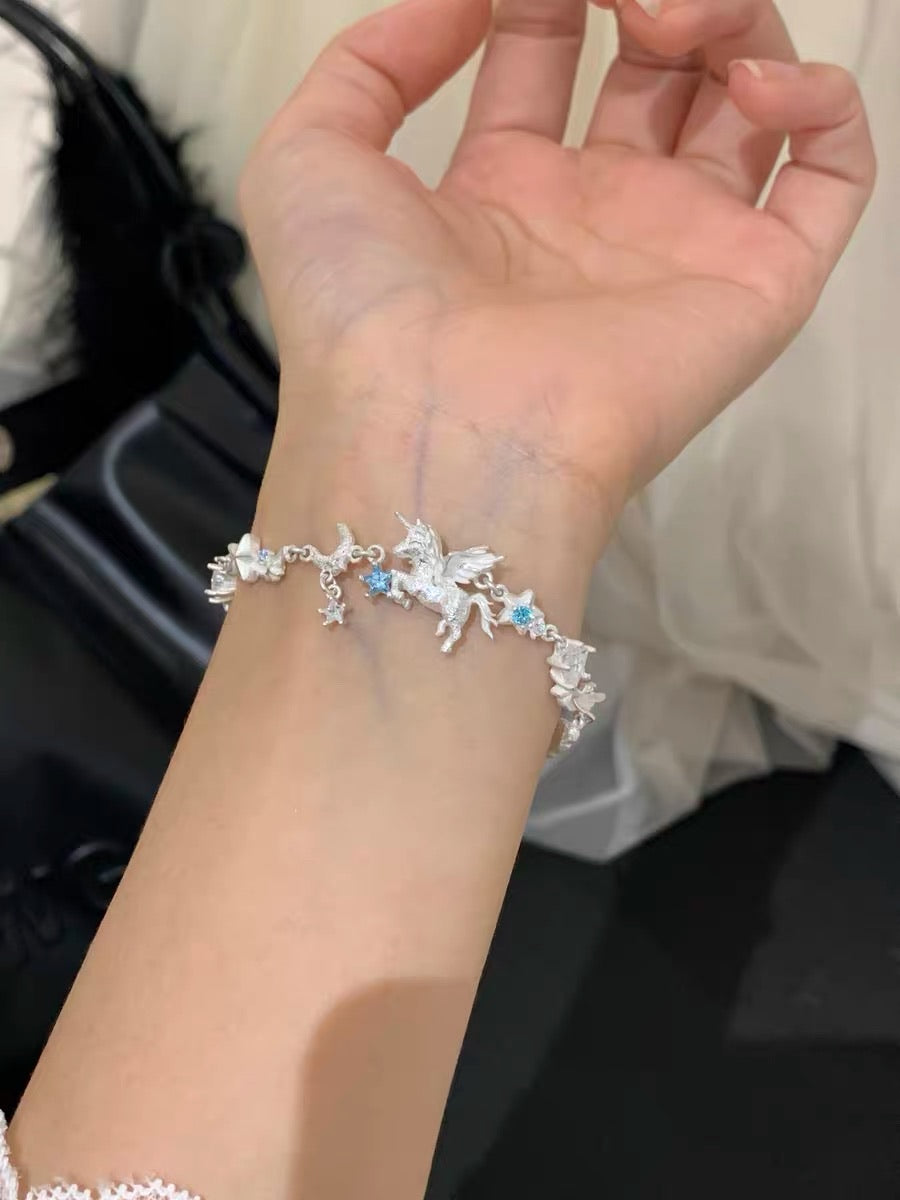 Unicorn 18K Platinum Plating Slider Bracelet