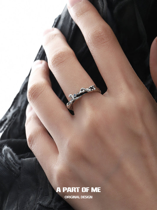 Year of the Snake S925 Sterling Silver & Leather Snake Ring