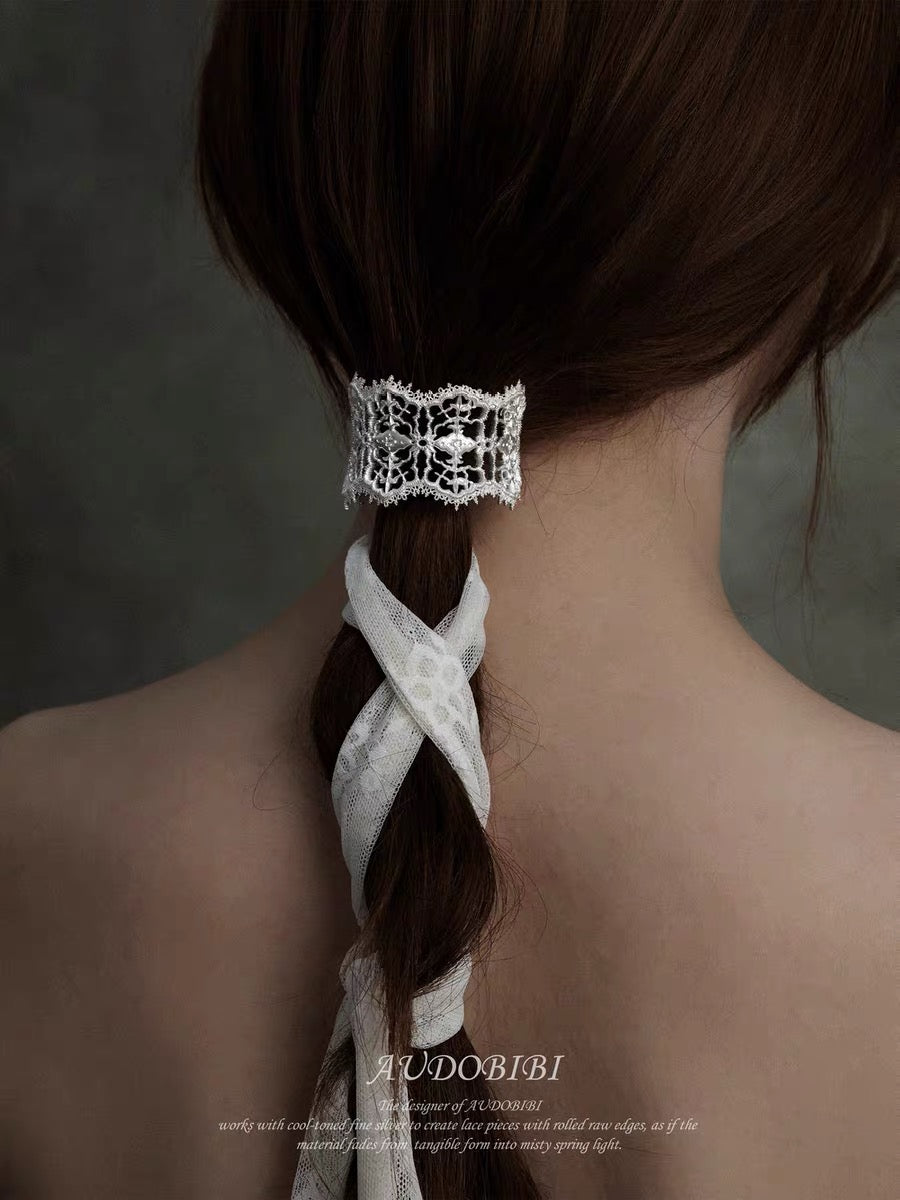 Dreaming In Lace Platinum Plating Hair Holder & Hair Pin