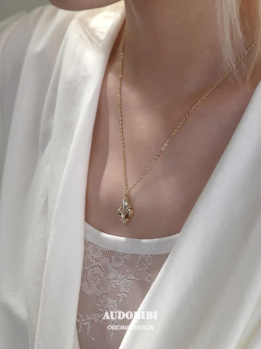 Champagn Iris Gold Plating Multi-layered Necklace (detachable layer)