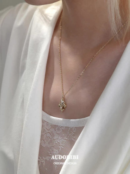 Champagn Iris Gold Plating Multi-layered Necklace (detachable layer)