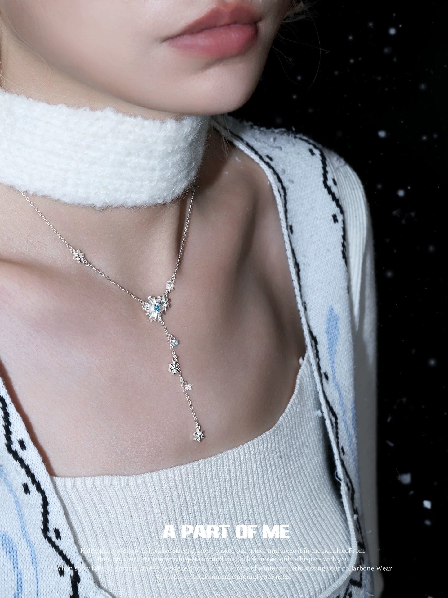 Snowflakes 18K Platinum Plating Snow Necklace