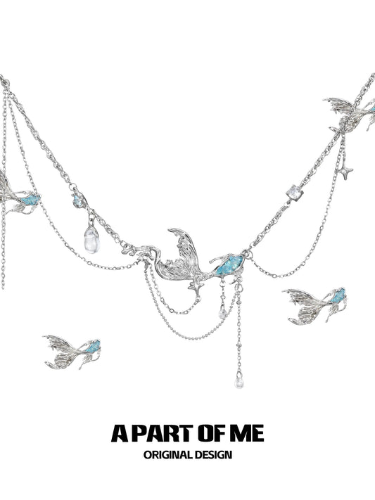 Mermaid Tale 18K Platinum Plating Necklace