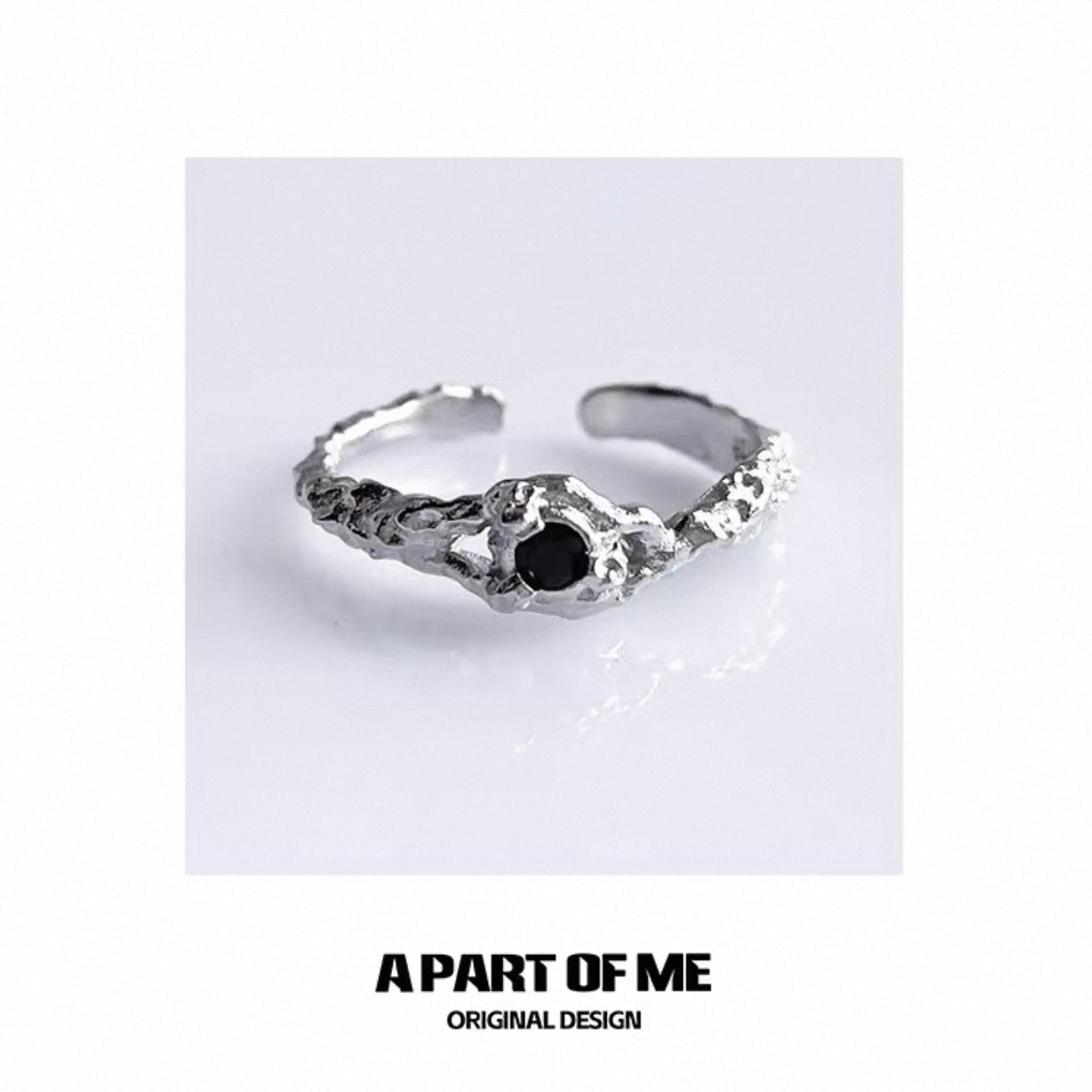 [Old Design] Dark Erosion S925 Sterling Silver Adjustable Rings