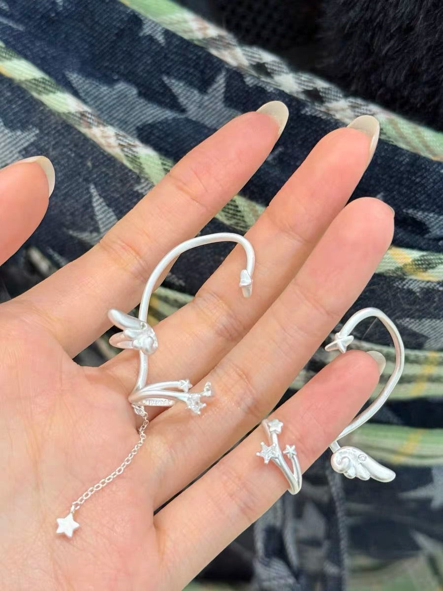 Angel Dream 18K Platinum Plating Angel Wings Ear Wraps