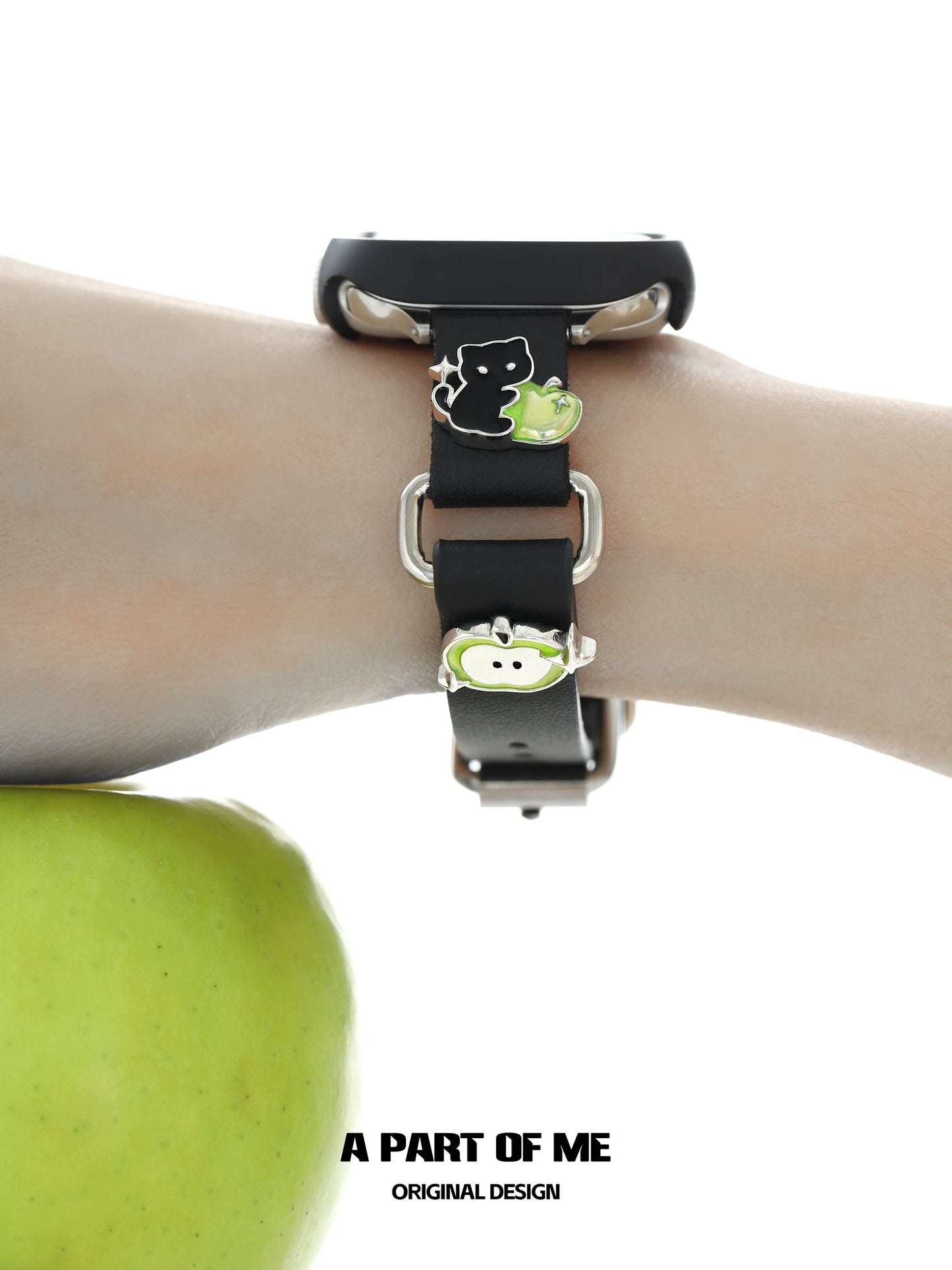 Apple Cat Leather Apple Watch Bands
