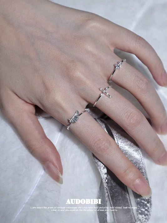 Judgement Angel S925 Sterling Silver Mini Rings