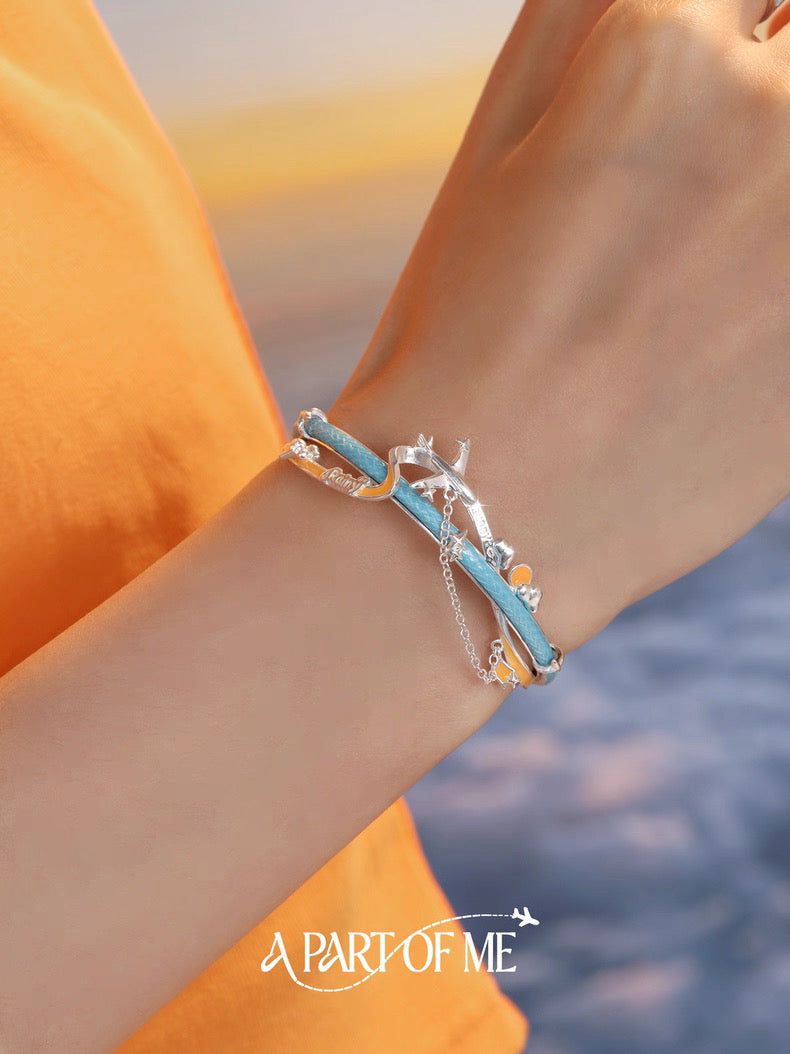 Airplane 18K Platinum Plating Flying to You Bangle