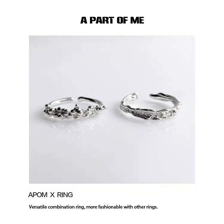 [Old Design - 2020] Rippling Waves S925 Sterling Silver Adjustable Rings