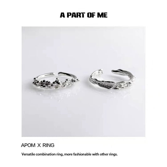 [Old Design - 2020] Rippling Waves S925 Sterling Silver Adjustable Rings