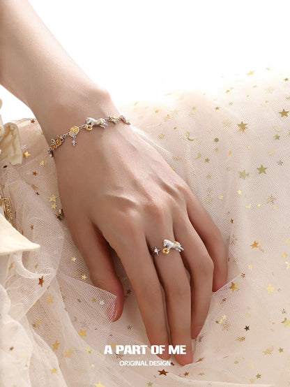 Year of the Horse 18K Platinum Plating Slider Bracelet