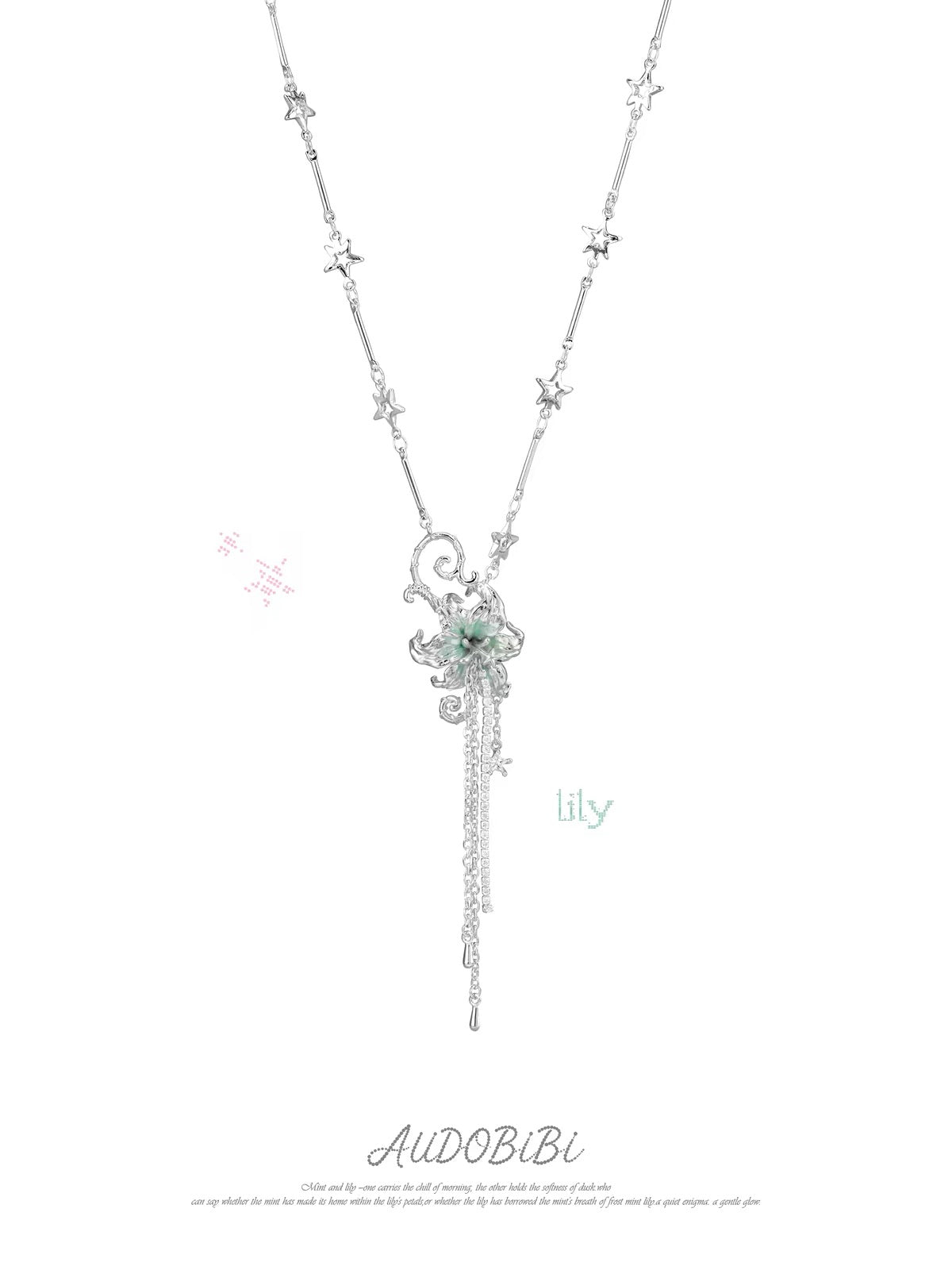 Dreamcore Lily 18K Platinum Plating Star Necklace