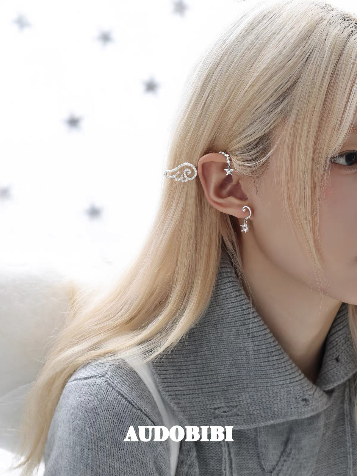 Judgement Angel 18K Platinum Plating Ear Climbers