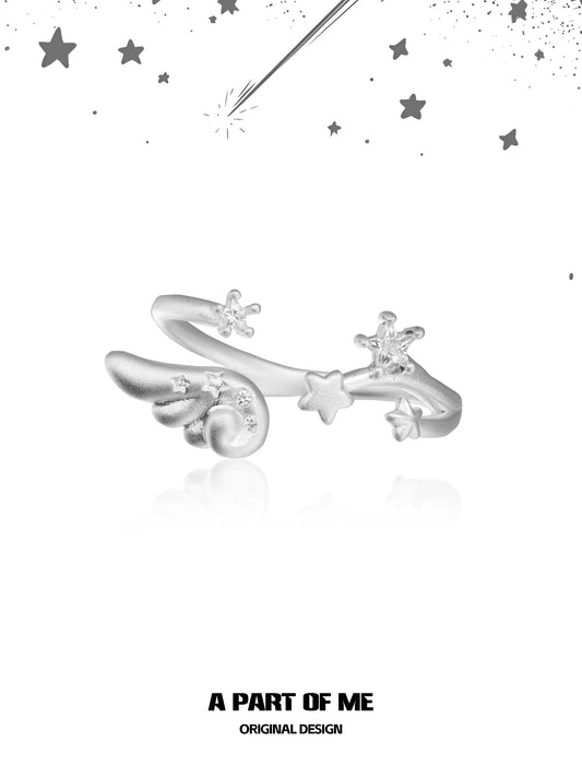 Angel Dream S925 Sterling Silver Angel Wing Rings