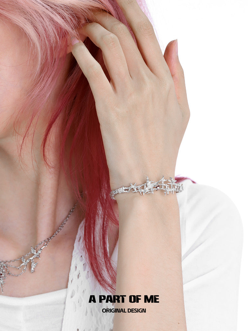 Butterfly Cage 18K Platinum Plating Bangle