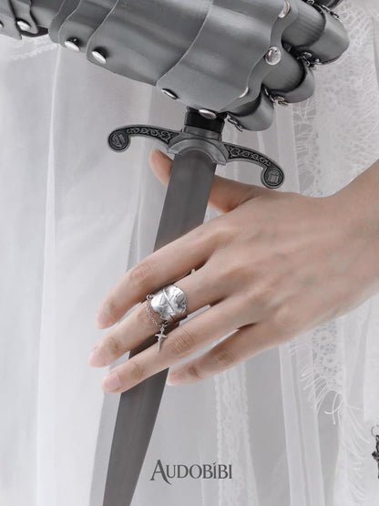 The Knight 18K Platinum Plating Armor Joint Rings
