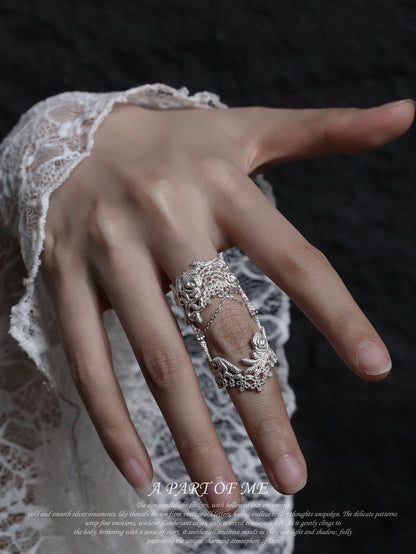 Dreaming in Lace 18K Platinum Plating Armor Ring