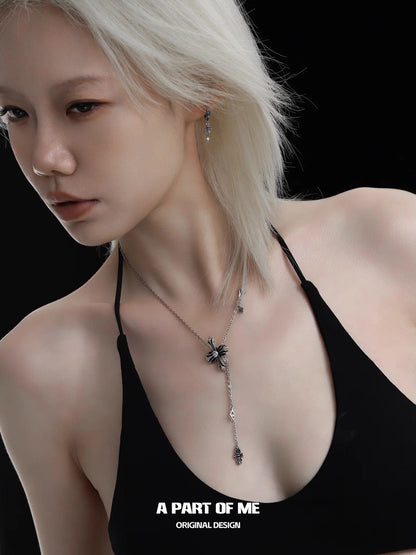 Iris 18K Platinum Plating Retro Style Lariat Necklace