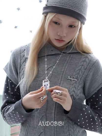The Hidden Gate 18K Platinum Plating Garden Gate Photo Locket Necklace