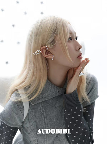 Judgement Angel 18K Platinum Plating Ear Climbers