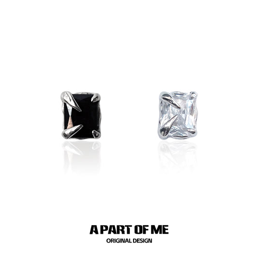 Touch S925 Sterling Silver Unisex Zircon Stud Earrings