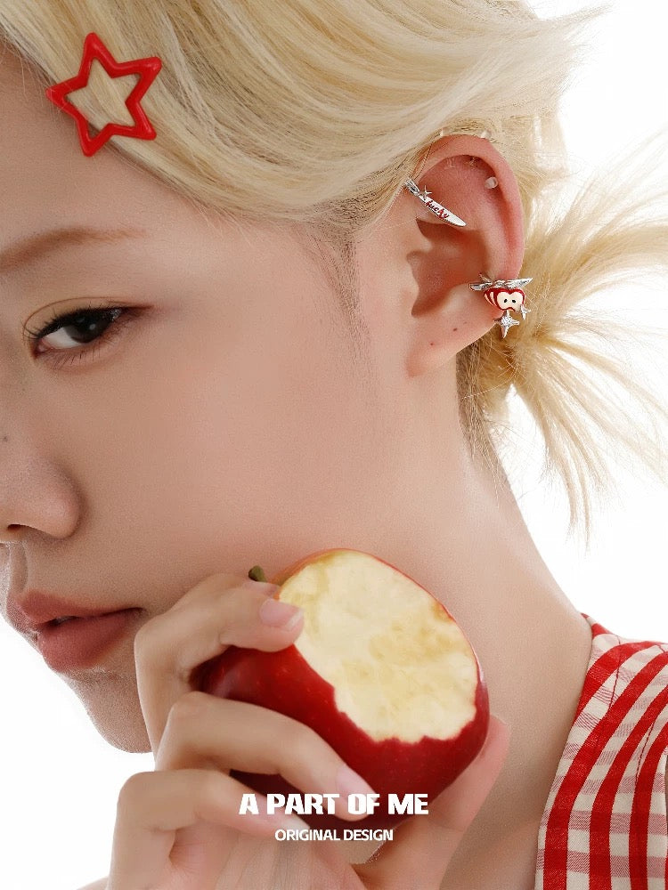 Apple Slice 18K Platinum Plating Lucky Apple Ear Wraps