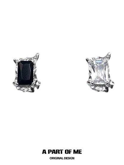 Illusion 925 Sterling Silver Zircon Stud Earrings
