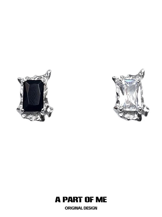 Illusion 925 Sterling Silver Zircon Stud Earrings