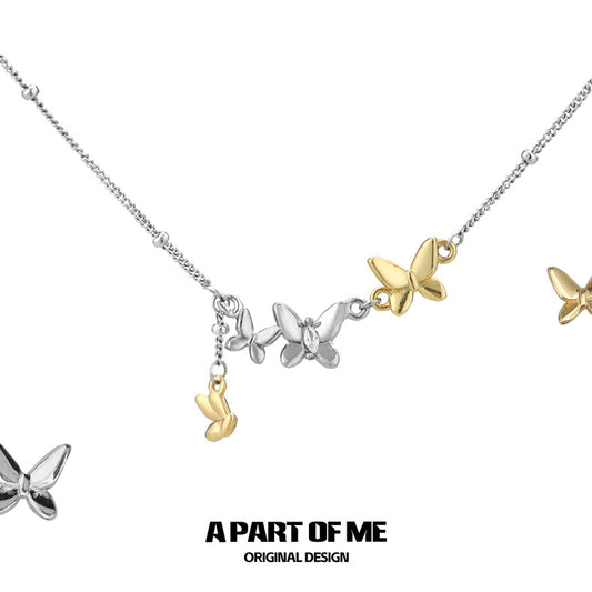 Flutter Essence S925 Sterling Silver 18K Yellow Gold Plating Necklaces