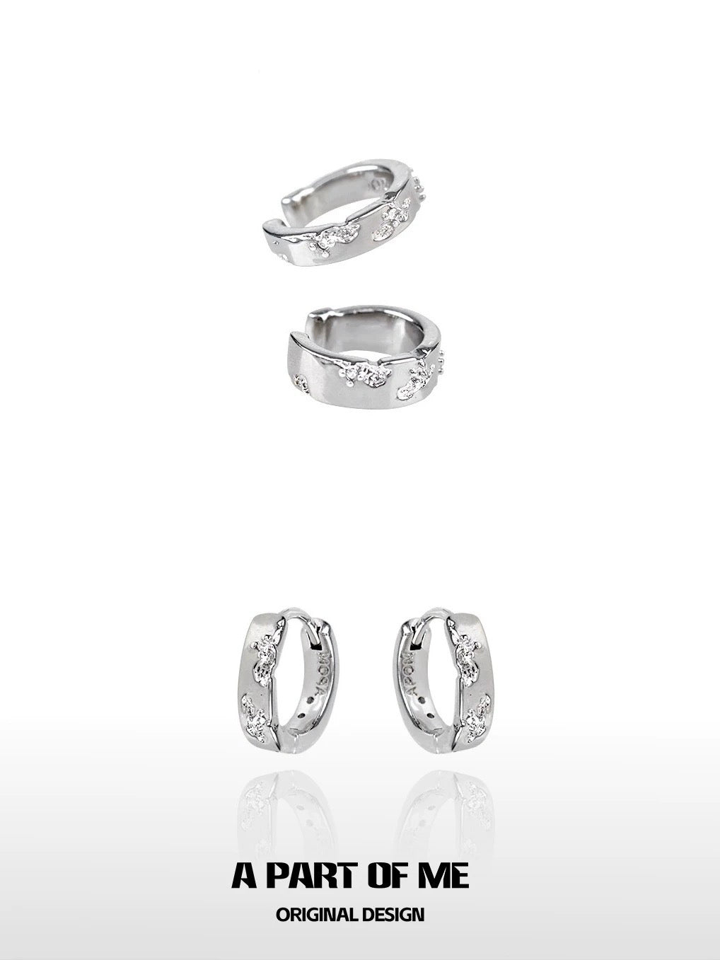 BROKEN II 18K Platinum Plating Earcuffs & Earrings